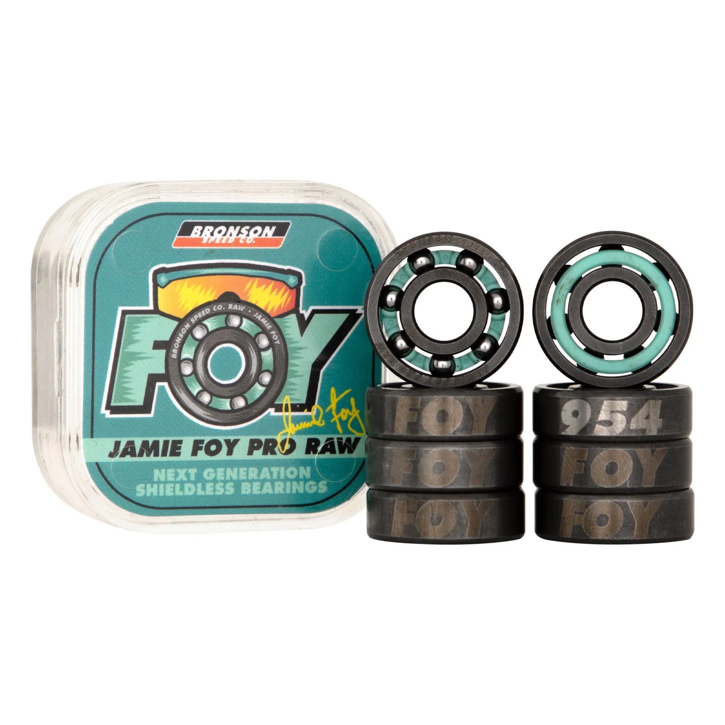 Bronson Jamie Foy Pro Skateboard Bearings - Raw (8 Pack)