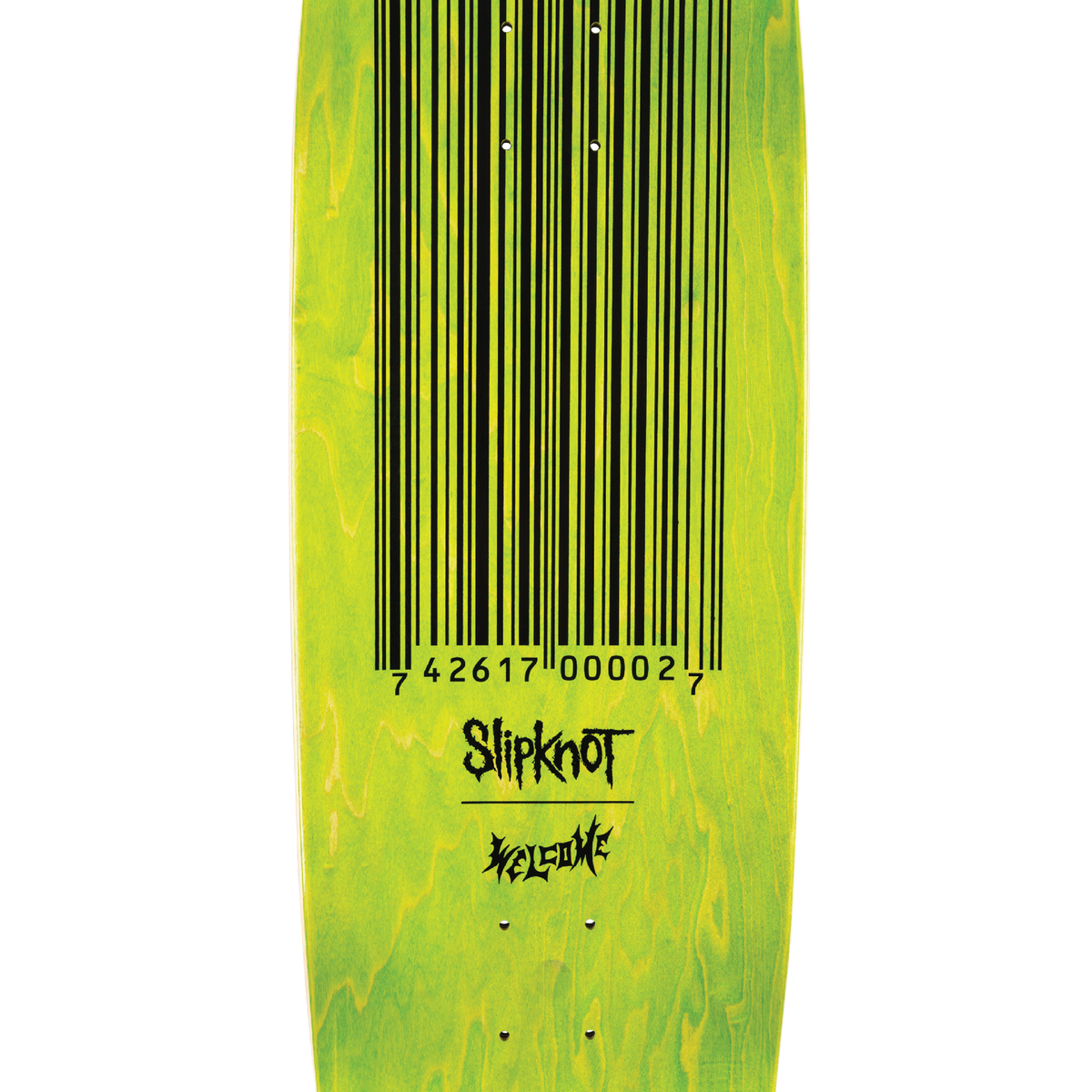 Welcome x Slipknot Oval Logo on Boline 2.0 - 9.5" Black/Green Stain