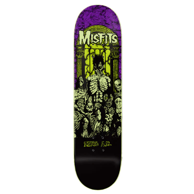 Zero Misfits Zero A.D. Skateboard Deck - 8.25" Glow in The Dark