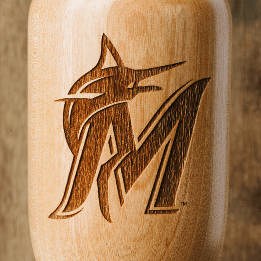 Miami Marlins "M" Wined Up® | Baseball Bat Wine Mug Collective