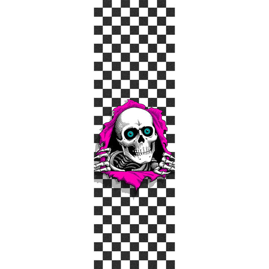 Powell Peralta Ripper Checker Griptape 9"x33" - White