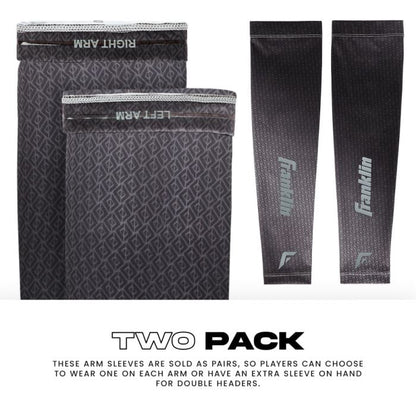 Franklin Premium Compression Arm Sleeves (2-Pack) – Performance Boost Sun Protection for Baseball Softball