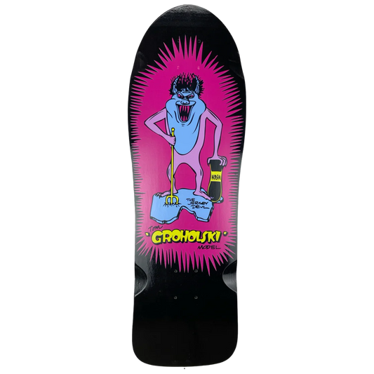Vision Groholski Jersey Devil Skateboard Deck - 9.5" Black Dip