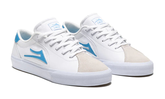 Lakai Shoes Flaco II - White/Cyan Leather