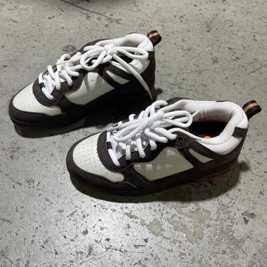 Heelys Fleet Skate Shoes - Dark Brown/White/Gold [Size 6]