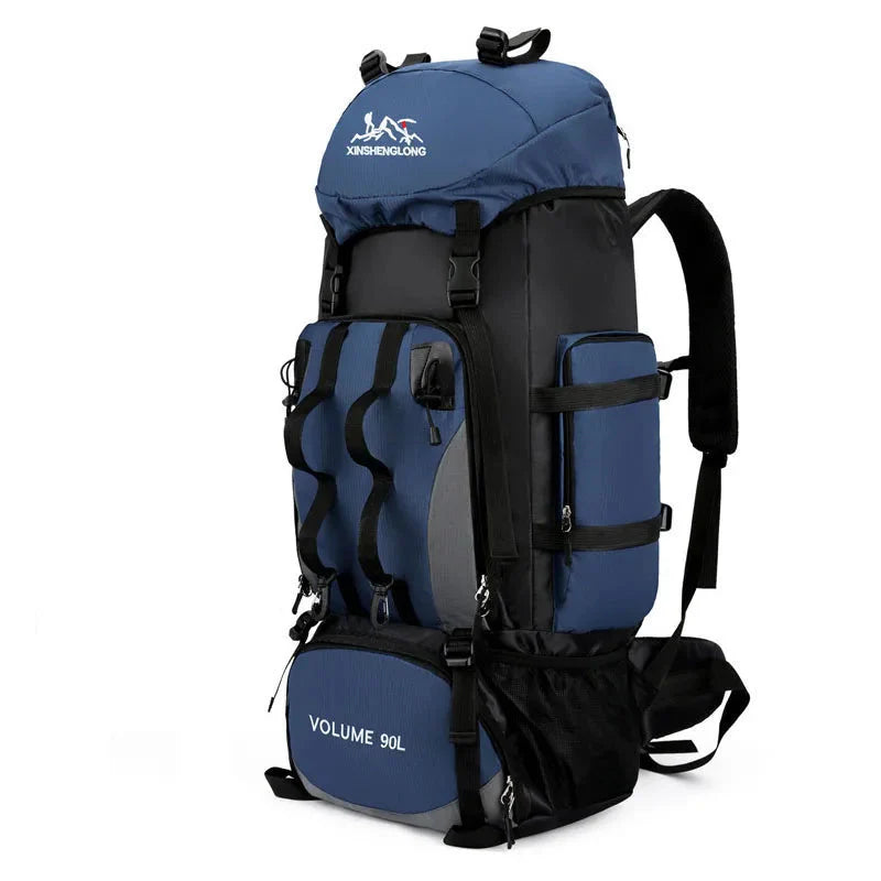 Men's 90L Camping Backpack Large Capacity for Travel & Hiking Gear