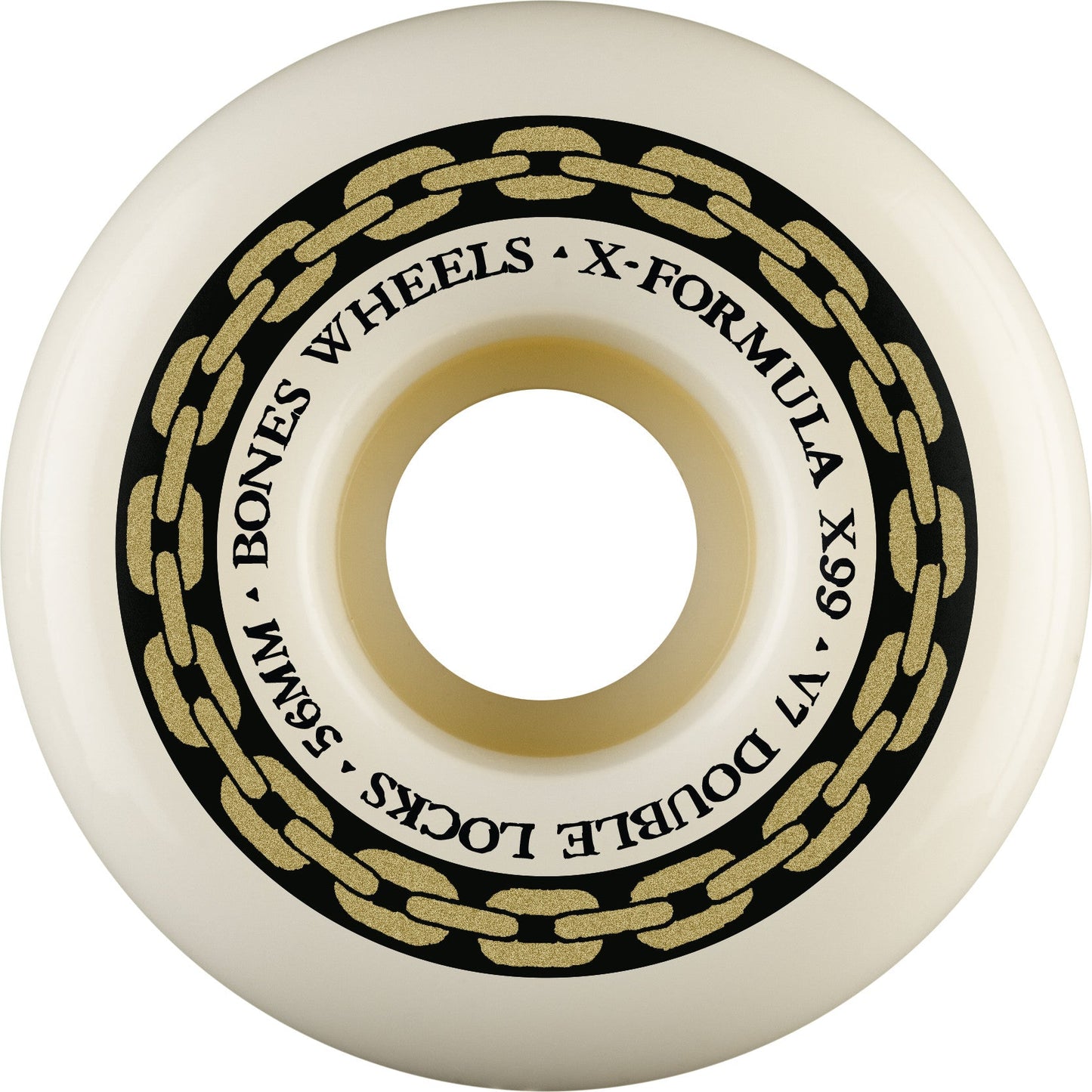 Bones X-Formula Double Locks V7 56mm 99a Wheels - White (Set of 4)