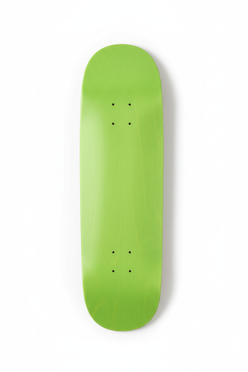 Green Blank Skateboard Deck