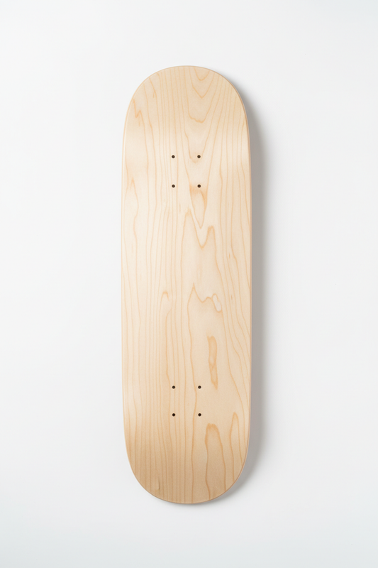 Blank custom skateboard deck - natural maple wood