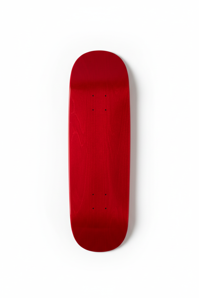 Red Blank Skateboard Deck